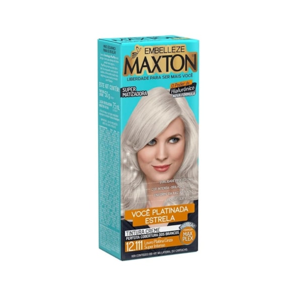 Tintura Maxton 12.111 Louro Platinado Cinza