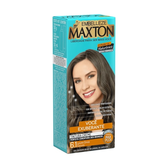 Tintura Maxton 6.1 Louro Cinza Escuro