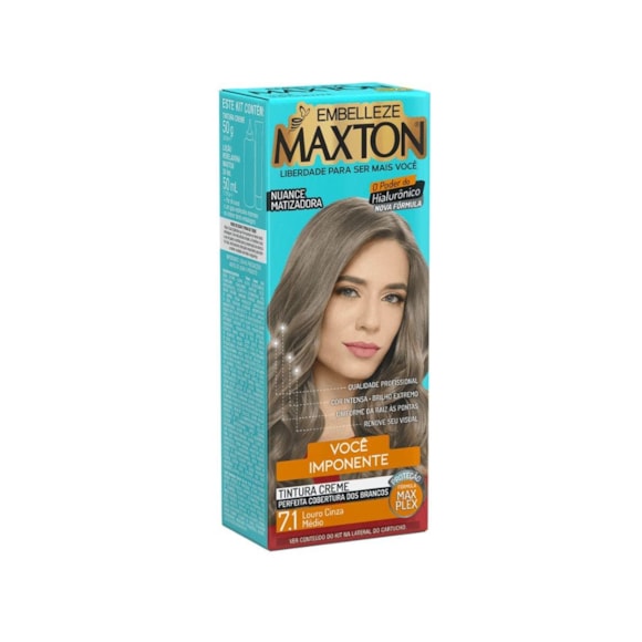 Tintura Maxton 7.1 Louro Cinza Medio