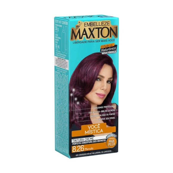 Tintura Maxton 8.26 Vermelho Marsala