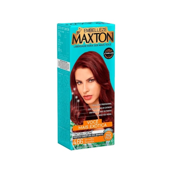 Tintura Maxton Prático 4.66 Vermelho Borgonha