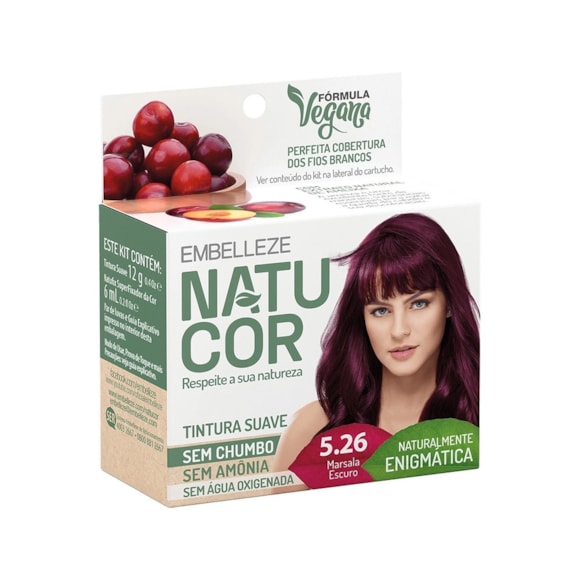 Tintura Natucor Ind 5.26 Marsala Escuro