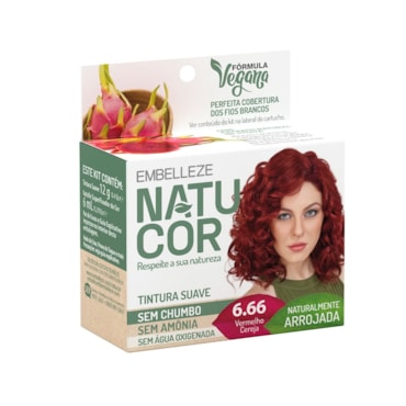 Tintura Natucor Ind 6.66 Vermelho Cereja