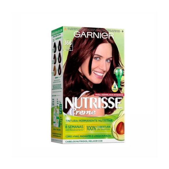 Tintura Nutrisse 366 Castanho Escuro Avermelhado Intenso