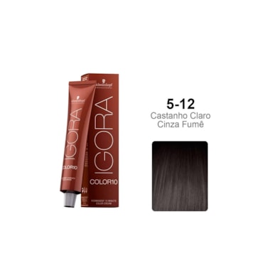 Tintura Schwarzkopf Igora Color10 5.12 Castanho Claro Cinza Fume