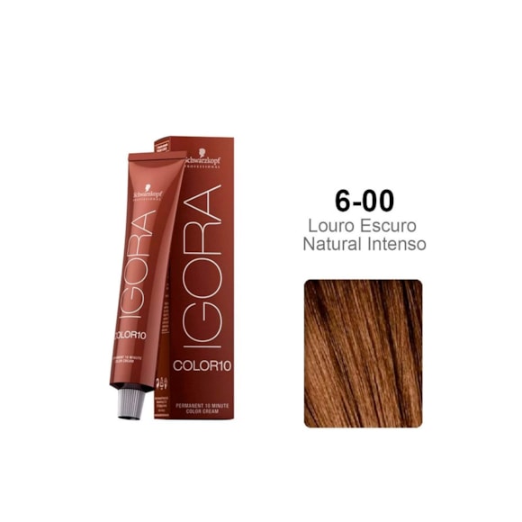 Tintura Schwarzkopf Igora Color10 6.00 Louro Escuro Natural Extra