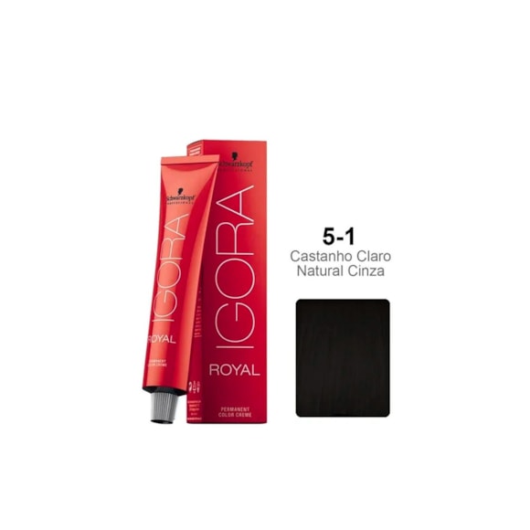 Tintura Schwarzkopf Igora Royal 5.1 Castanho Claro Cinza
