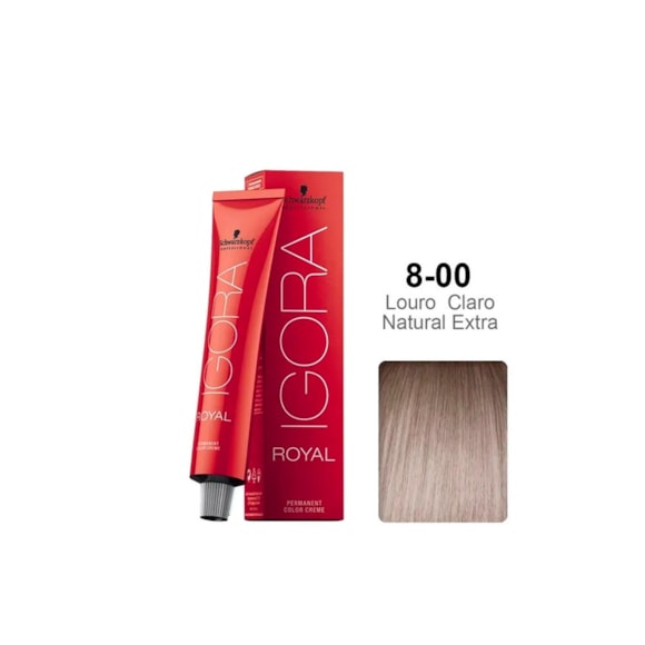 Tintura Schwarzkopf Igora Royal 8.00 Louro Claro Natural Extra