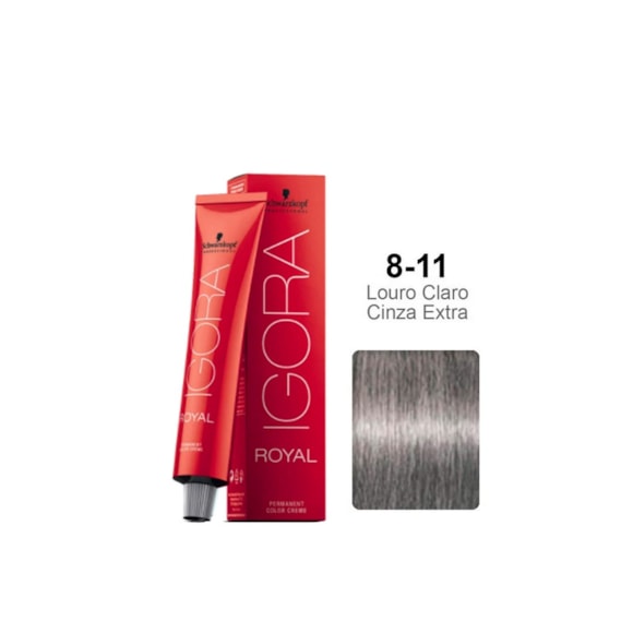 Tintura Schwarzkopf Igora Royal 8.11 Louro Claro Cinza Extra