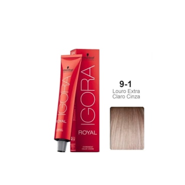 Tintura Schwarzkopf Igora Royal 9.1 Louro Extra Cinza