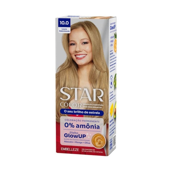 Tintura Star Color Sem Amônia 10.0 Louro Deslumbrante