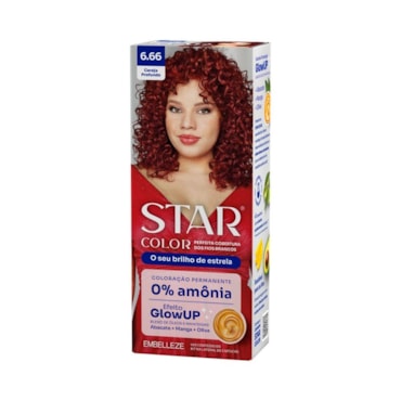 Tintura Star Color Sem Amônia 6.66 Cereja Profundo