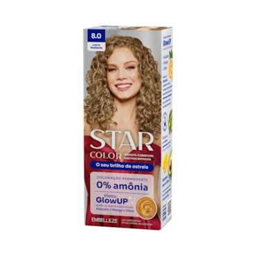 Tintura Star Color Sem Amônia 8.0 Louro Radiante