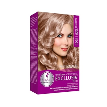 Tintura Tonalizante Haskell 1021 Louro Claríssimo Pérola