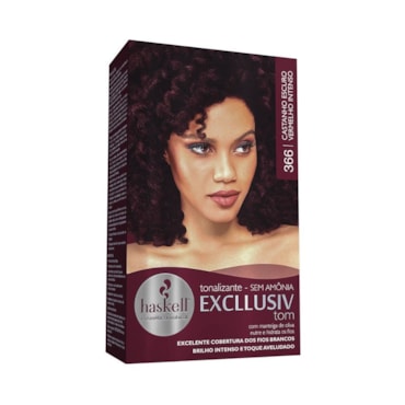 Tintura Tonalizante Haskell 366 Castanho Escuro Vermelho Intenso