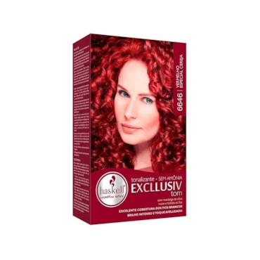 Tintura Tonalizante Haskell 6646 Vermelho Especial Cereja