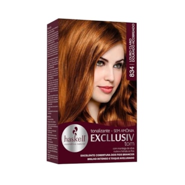 Tintura Tonalizante Haskell 834 Louro Claro Dourado Acobreado