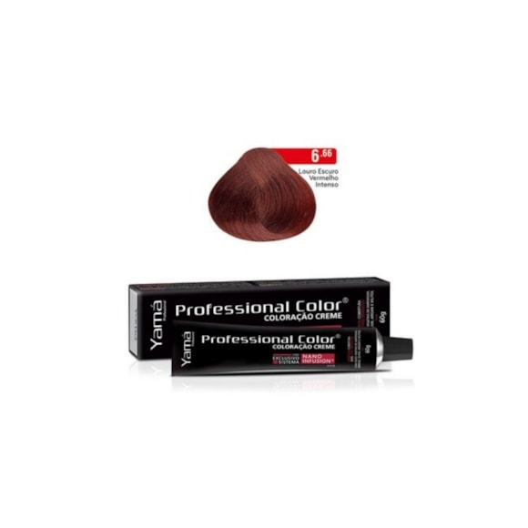 Tintura Yama Nano Infusion 6.66 Louro Escuro Vermelho Intenso