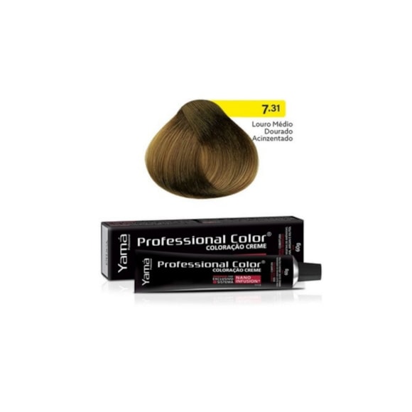 Tintura Yama Nano Infusion 7.31 Louro Médio Dourado Acinzentado