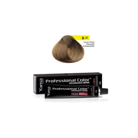 Tintura Yama Nano Infusion 8.31 Louro Claro Dourado Acinzentado