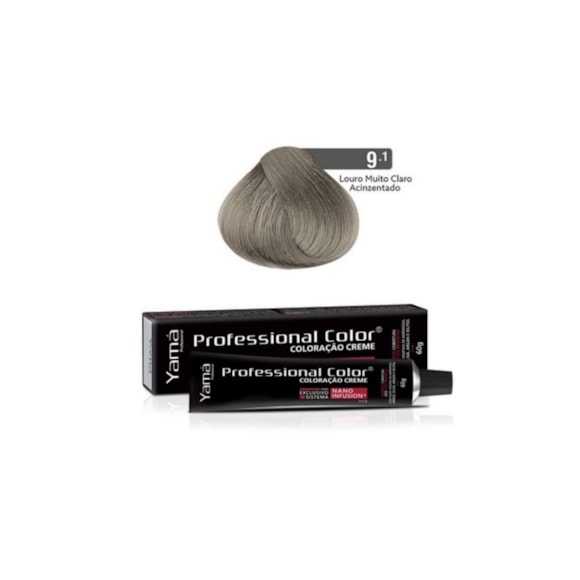 Tintura Yama Nano Infusion 9.1 Louro Muito Claro Acinzentado