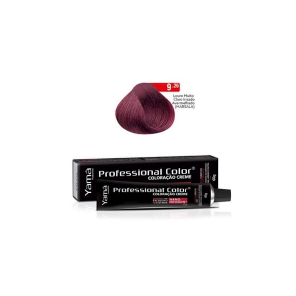Tintura Yama Nano Infusion 9.26 Louro Claro Irisado Claro Avermelhado Marsala