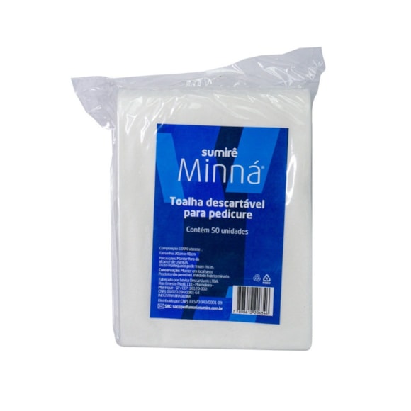 Toalha Descartável Pedicure Minná 50un