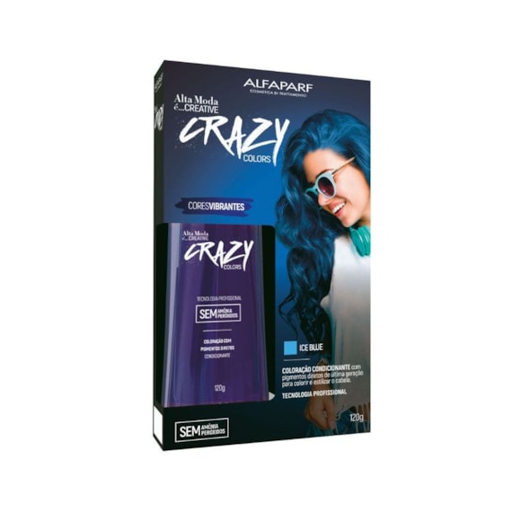 Tonalizante Alta Moda Crazy Color Ice Blue