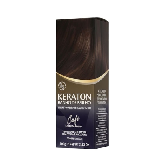 Tonalizante Banho De Brilho Keraton Castanho Escuro Café