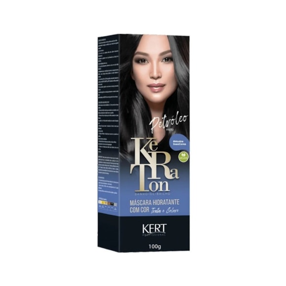 Tonalizante Banho De Brilho Keraton Preto Petróleo 100g