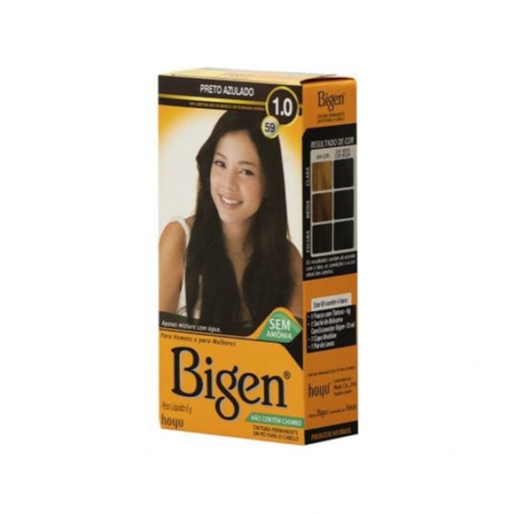 Tonalizante Bigen 1.0 Preto Azulado