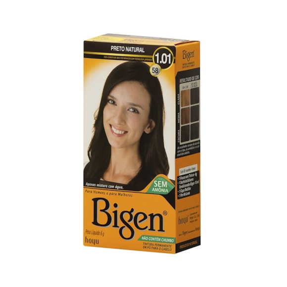 Tonalizante Bigen 1.01 Preto Natural