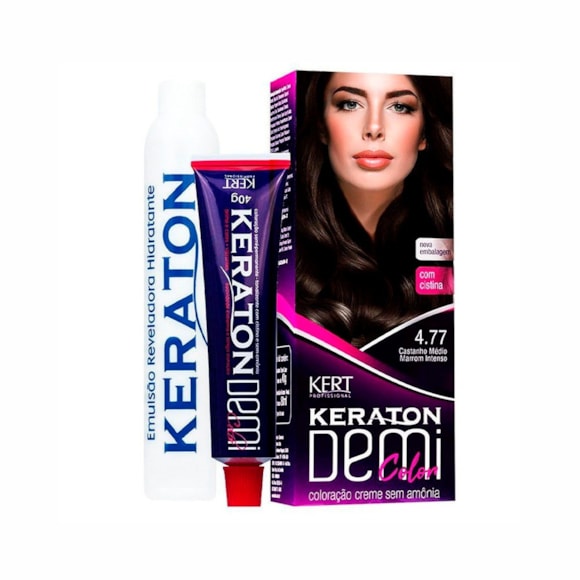 Tonalizante Demi Color 4.77 Castanho Médio Marrom Intenso