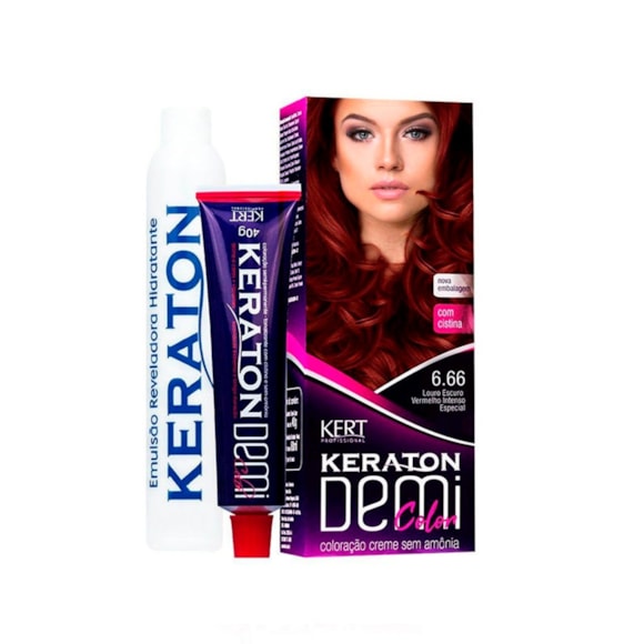 Tonalizante Demi Color 6.66 Louro Escuro Vermelho Inteso Especial