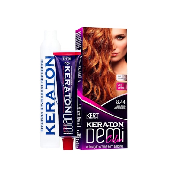 Tonalizante Demi Color 8.44 Louro Claro Cinza Intenso