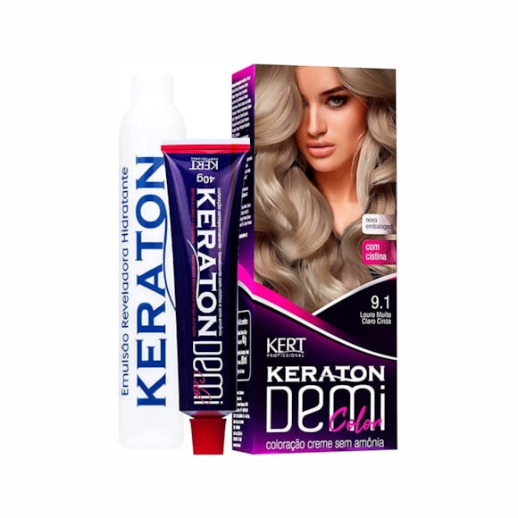 Tonalizante Demi Color 9.1 Louro Muito Claro Cinza