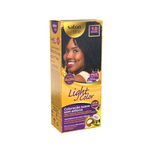 Tonalizante Light Color 1.0 Preto Azulado