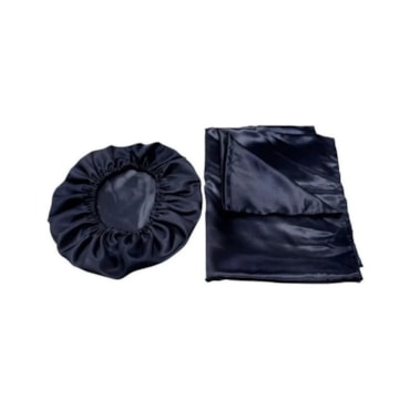 Touca Santa Clara E Fronha Anti Frizz Preto 