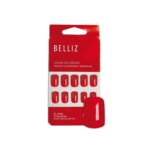 Unha Postiça Belliz Coloridas Hot