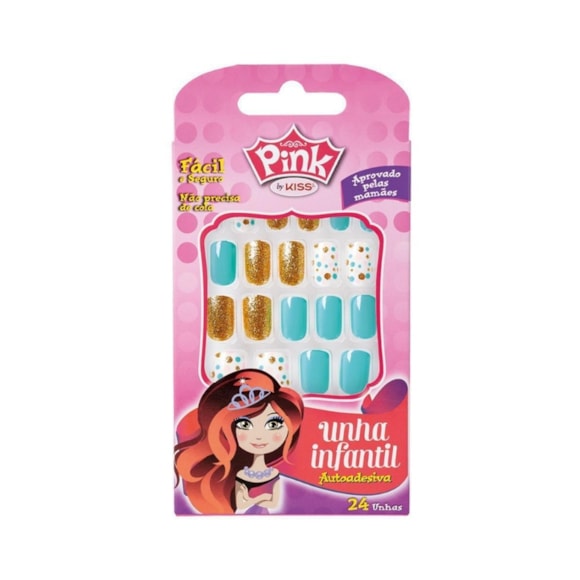 Unha Postiça Kiss Be Pink Sweetness