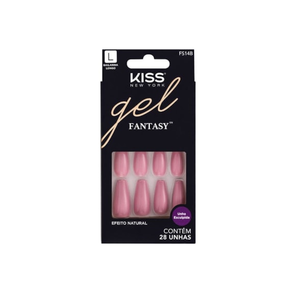 Unha Postiça Kiss Ny Gel Fantasy Countless Time