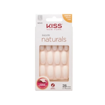 Unha Postiça Kiss Salom Natural Bailarina C/28