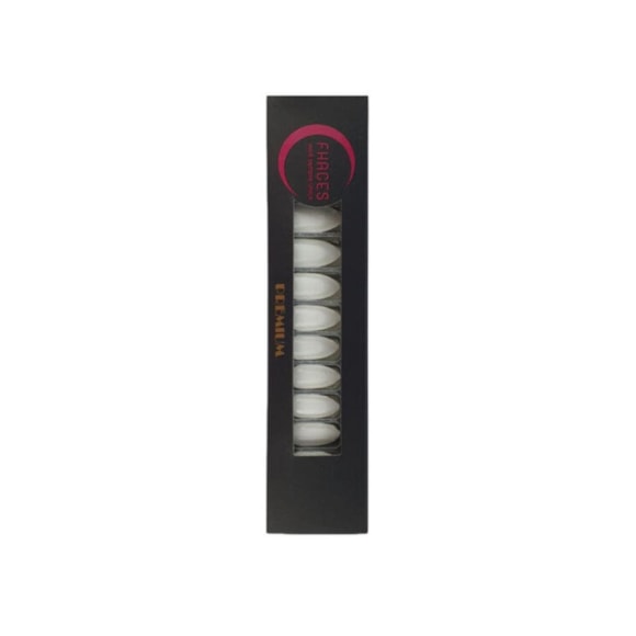 Unhas Fhaces Linha Premium Stiletto Branca De Neve