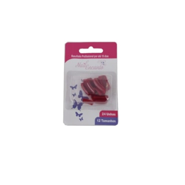 Unhas Postiças Fhaces Colors Bordo Ct411