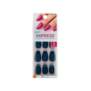 Unhas Postiças Kiss NY Impress Bailarina Sapphire 24un