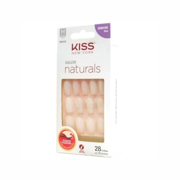 Unhas Postiças Kiss Salon Naturals Médio Oval