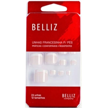 Unhas Postiças Para Pés Belliz Francesinha