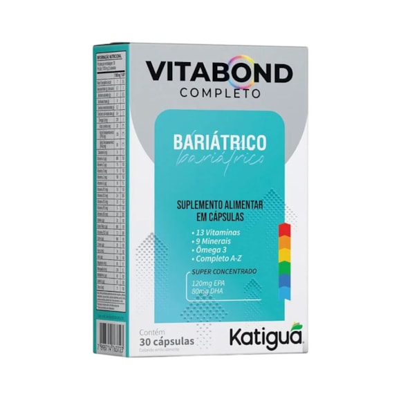Vitabond Katiguá Completo BariÔmegas 60 Cápsulas