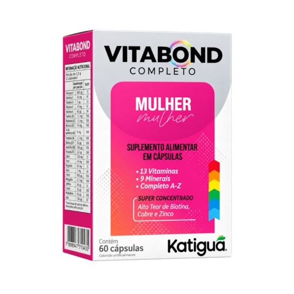 Vitabond Katiguá Completo Mulher 60 Cápsulas